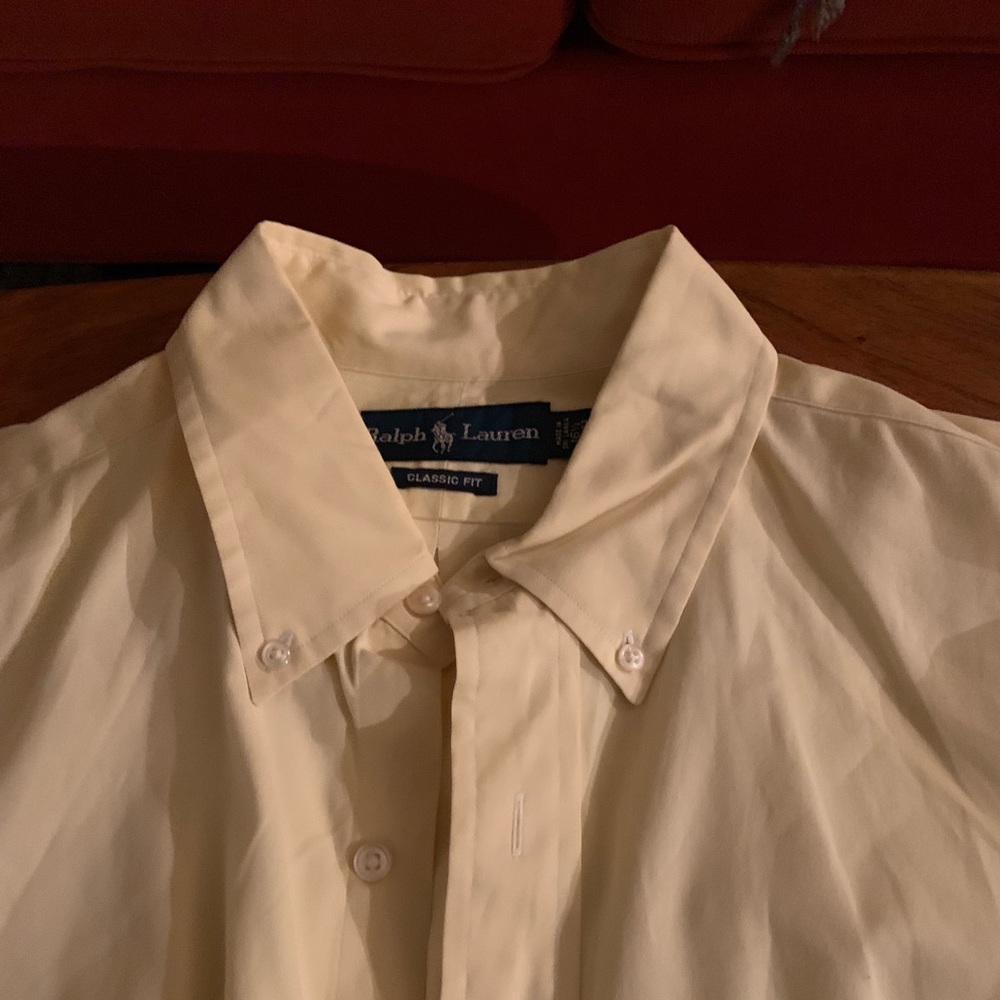 Polo - Long Sleeved Button Down - Yellow